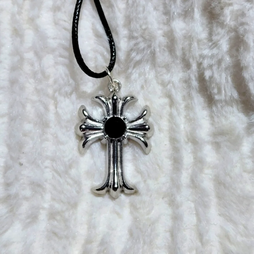 Silver Cross Pendant Necklace